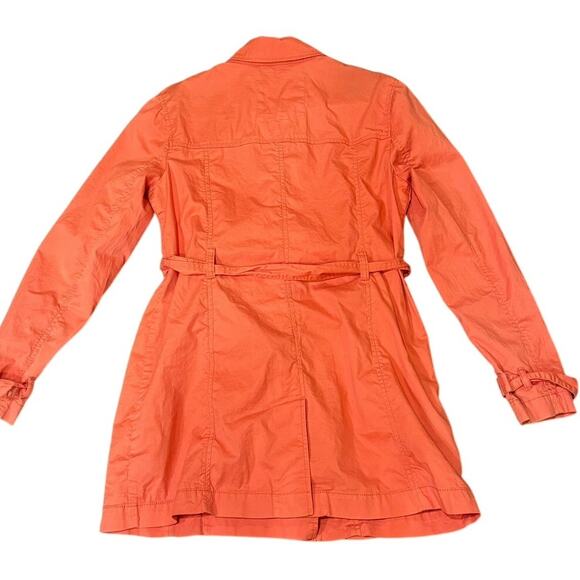Michael by Michael Kors Orange/Coral Trench Rain Lightweight Coat Sz.Medium GUC - Picture 7 of 16